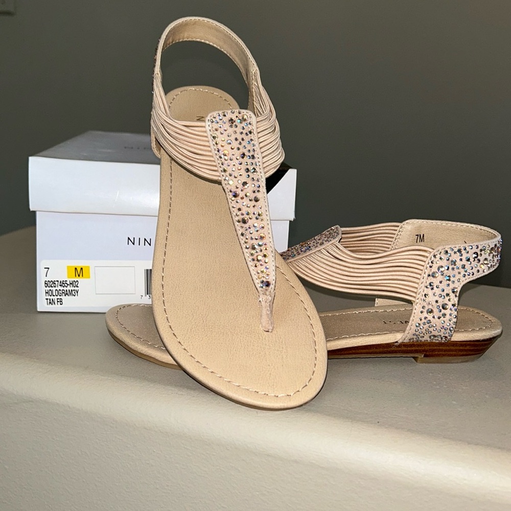 Nine West Hologram3y Sandals - Tan 7M